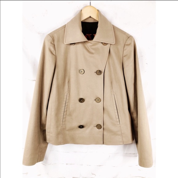 Adrienne Vittadini Jackets & Blazers - Adrianne Vittadini Woman’s Pea Coat Beige Size 6